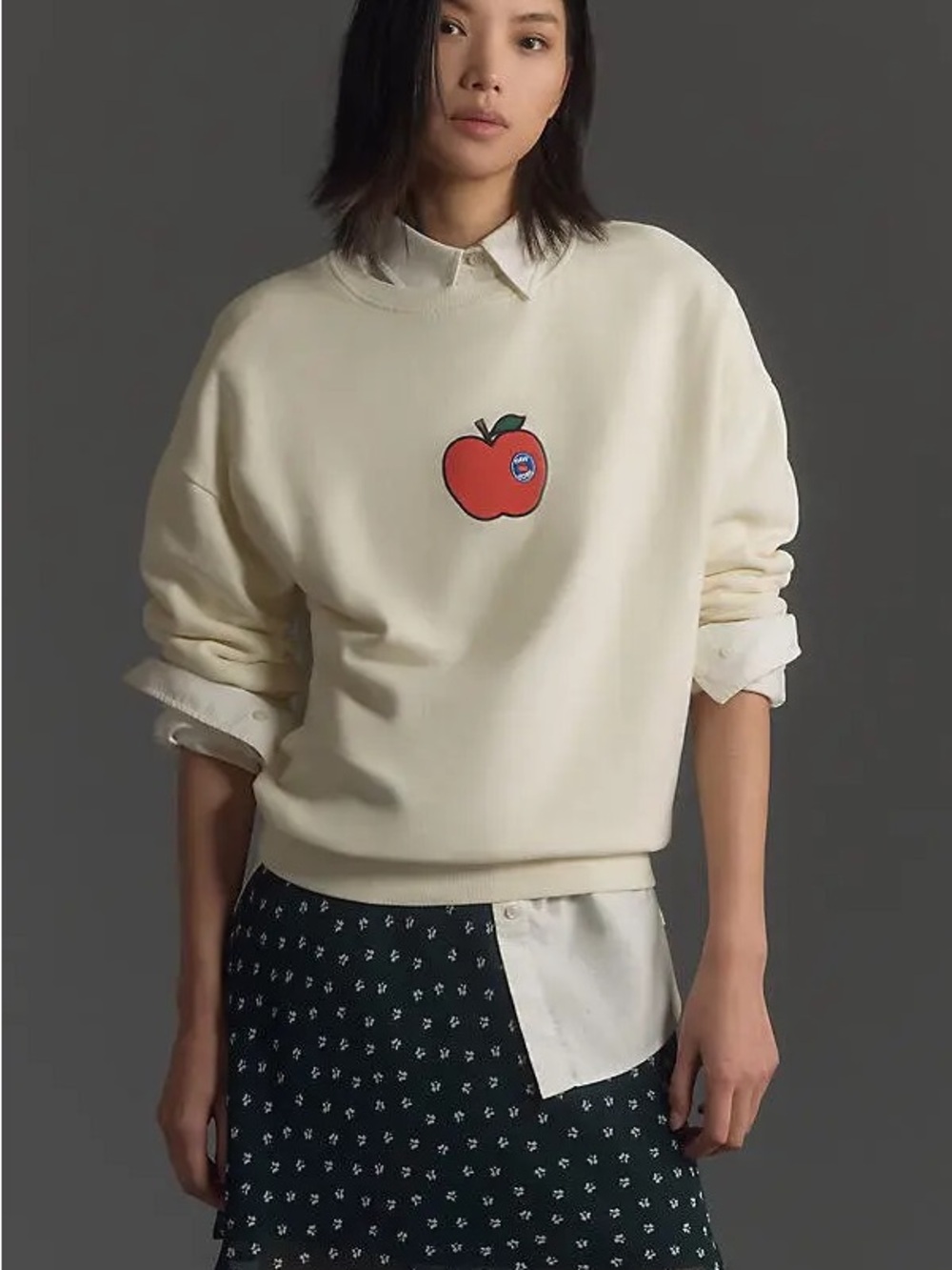 Kule x Anthropologie‎ Big Apple Oversized Sweatshirt Size XL